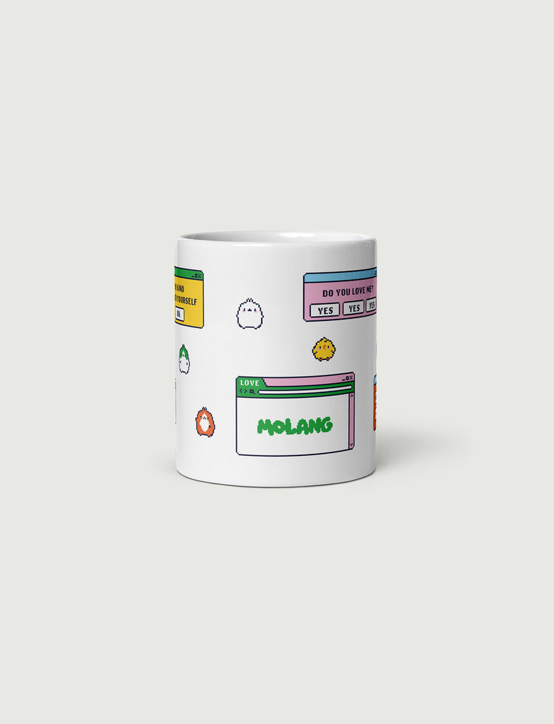 Cute mug pixel art of Molang