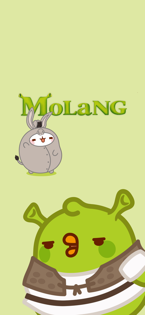 Fond d'écran kawaii Molang : fond d'écran Shrek pour téléphone