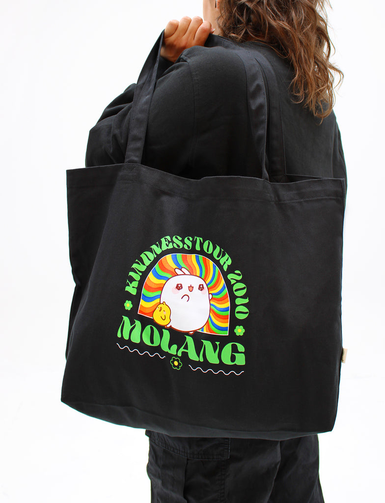 Cute tote bag design of Molang 70s