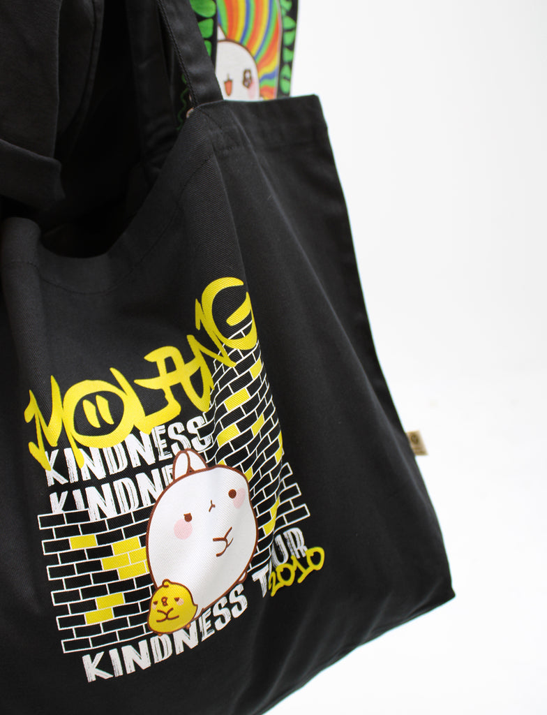 Zoom sur le tote bag rap Molang