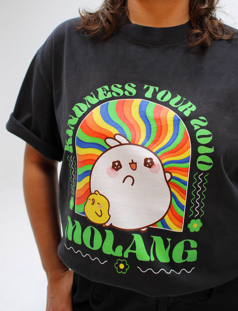 Zoom sur le tshirt Molang Seventies