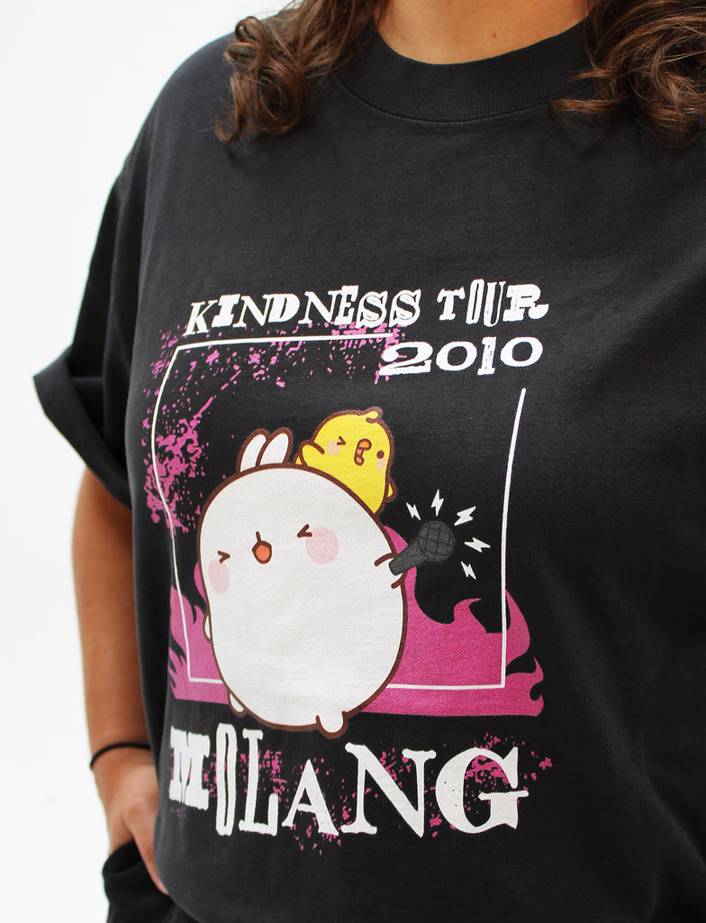 Zoom sur le tshirt Molang Rock