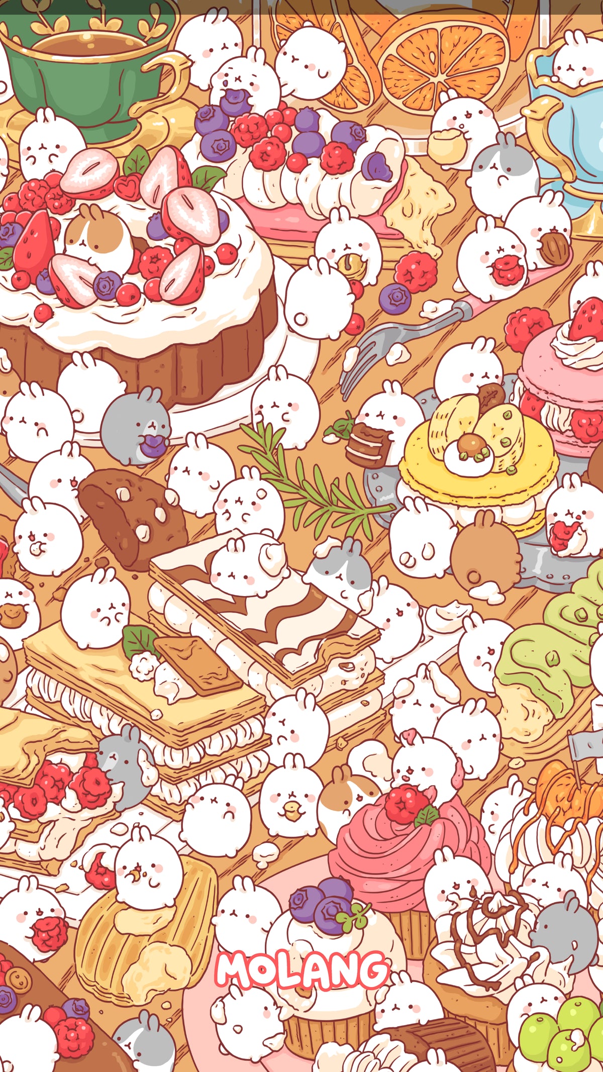 Molang Aesthetic Wallpapers: Discover The Food Wallpaper of Molang