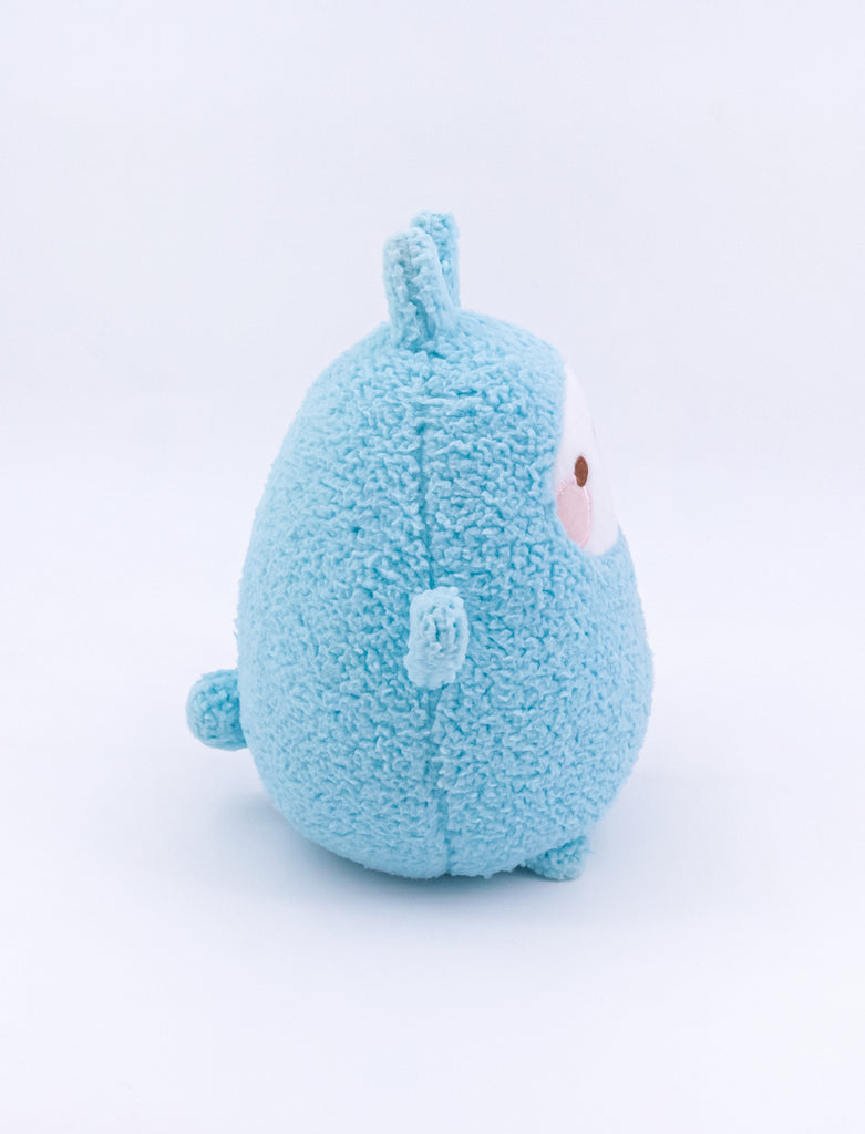 A cute basic blue plush in fur of Molang