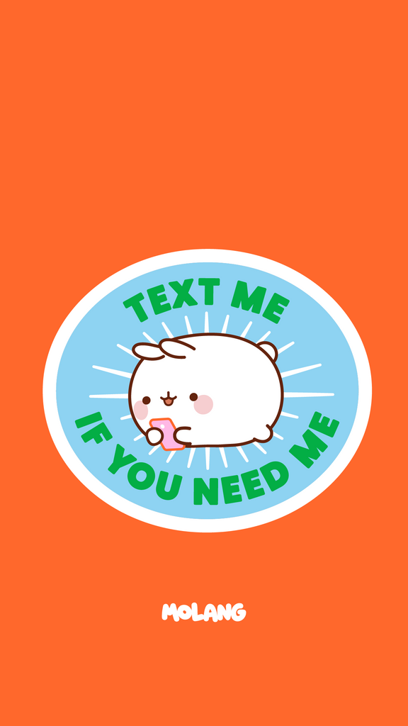 Molang Safe Space Wallpapers: Discover The Text Me Wallpaper of Molang