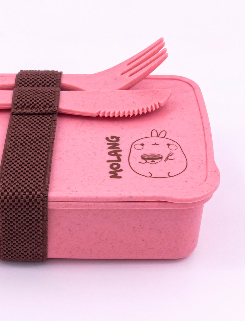 W & P Lunch Box + Utensil Set Light Pastel Pink