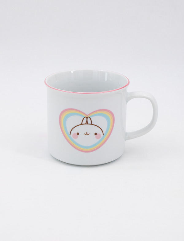molang rainbow heart mug