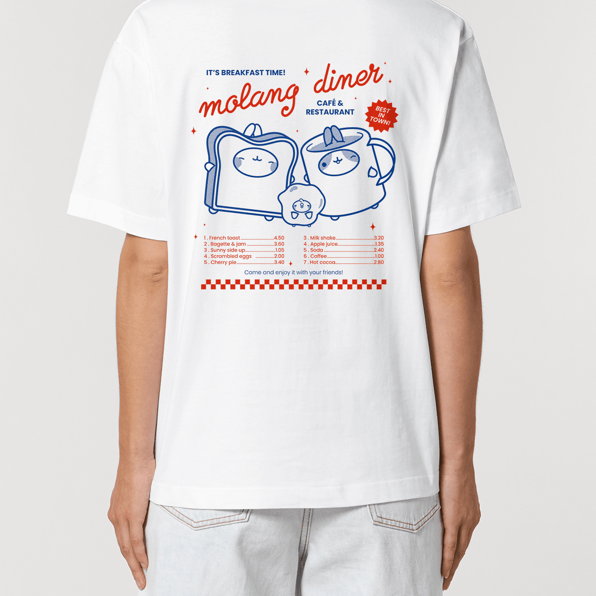 Bicolor Vintage Molang Diner Molang T-shirt Official Website |