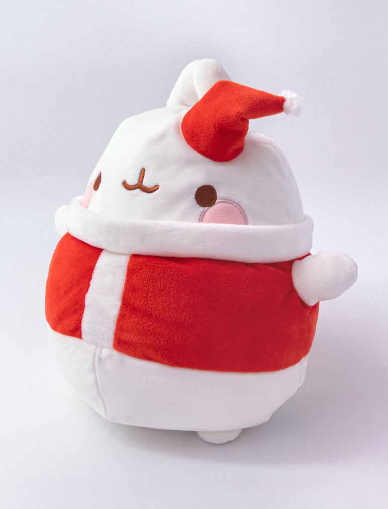 A cute red Santa Molang Super Soft plush. 