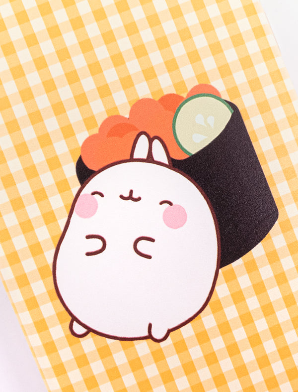 A cute yellow Molang Spring Roll Soft Phone Case.