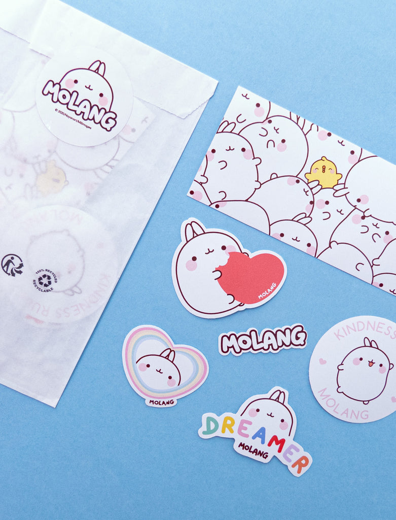 Pack of stickers of our cute bunny Molang.