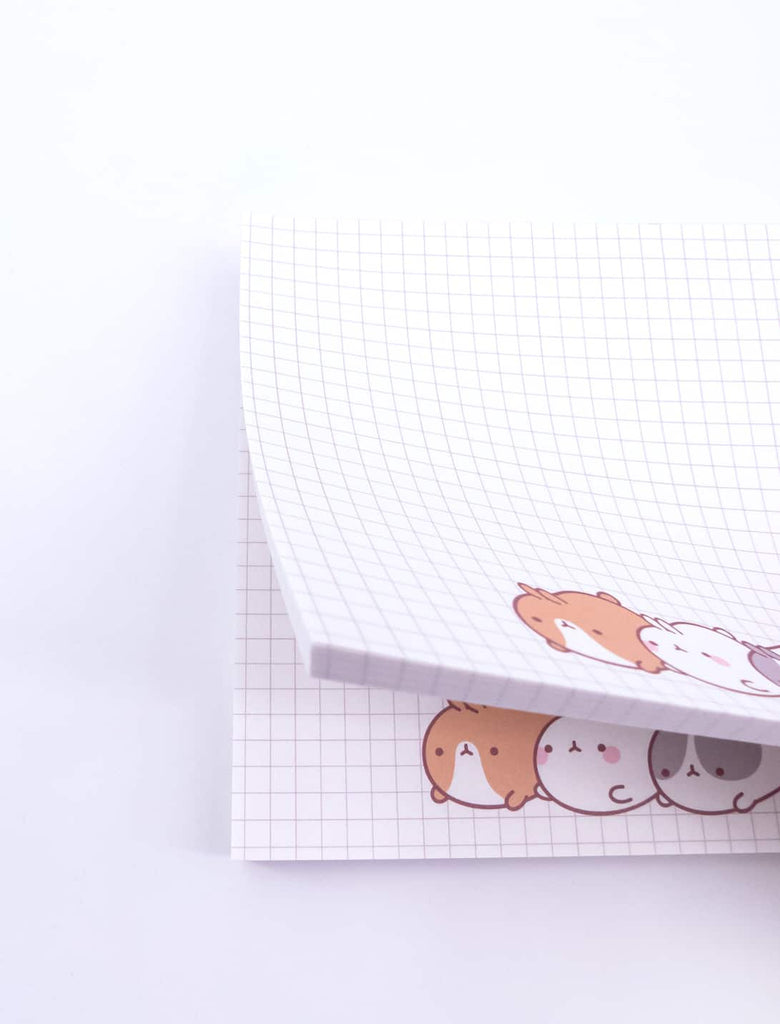 Cute white sticky notes Molang and Pincos.