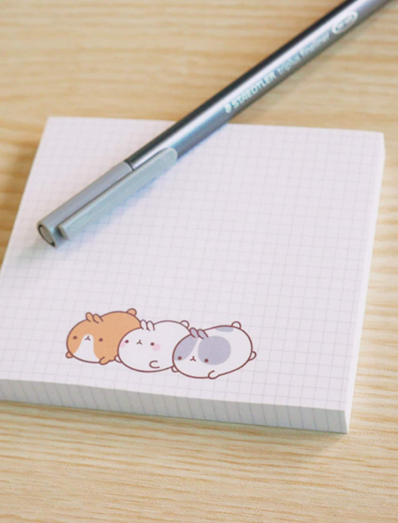 Cute white sticky notes Molang and Pincos kawaii