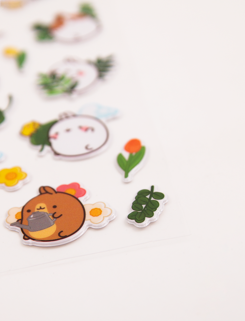 molang 3D stickers plant lover