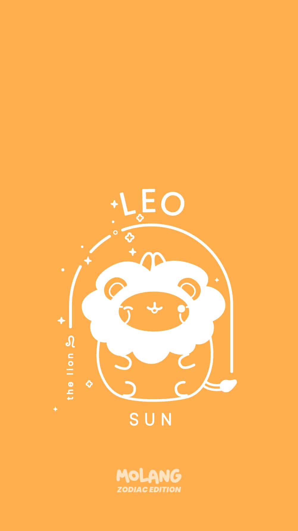 Premium Vector  Leo zodiac sign wallpaper for mobile