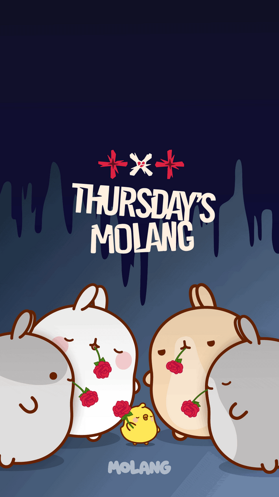Molang kawaii background: Thurday's Child wallpaper for phone